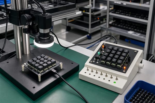 Custom number pad PCBA assembly and functional key testing process