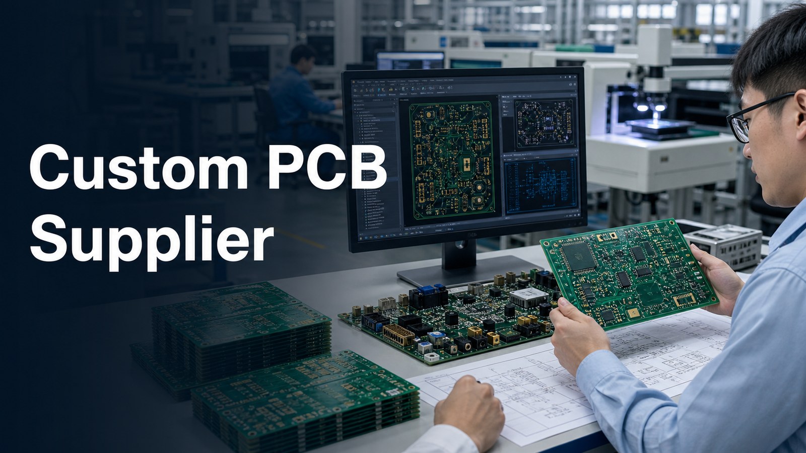 Custom PCB supplier engineering review with PCB layout, bare boards and assembled PCBA