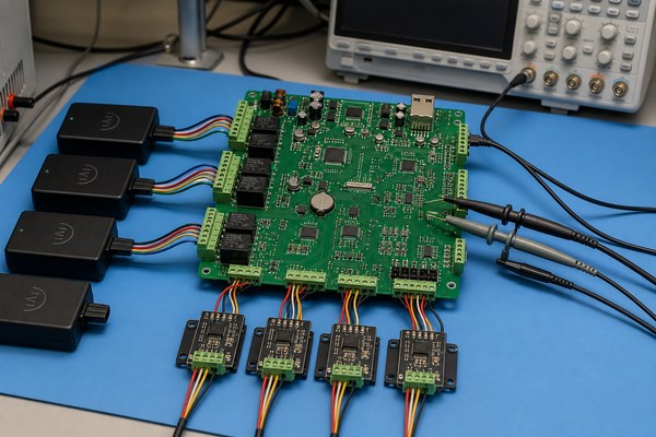 Functional testing of a door access control PCB assembly with reader and lock-load harnesses