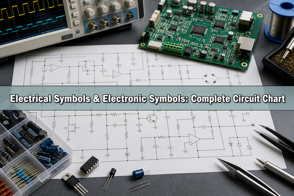 Electrical symbols and electronic symbols shown with a PCB schematic