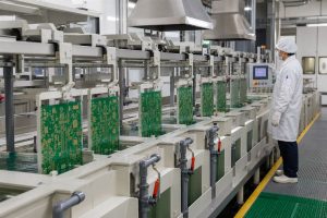 PCB production line stages for the ENIG plating process