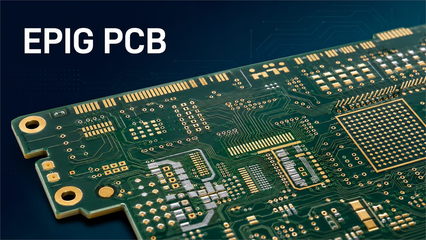 EPIG PCB with gold-finished pads and fine-pitch circuitry