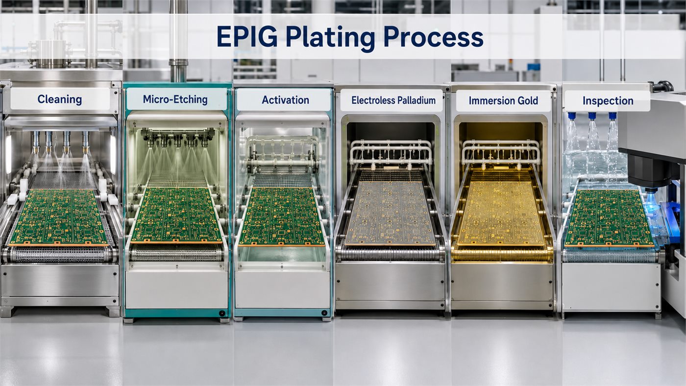 EPIG plating process from cleaning through inspection