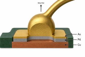 Gold wire pull on Au Pd Cu EPIG layer stack