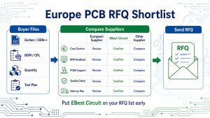 European PCB RFQ shortlist comparison for local suppliers and EBest Circuit