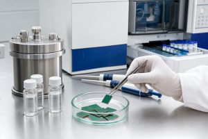 Laboratory preparation of PCB material samples for total halogen content testing