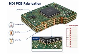 HDI PCB Fabrication Guide: Stackups, Microvias, Process, and Cost
