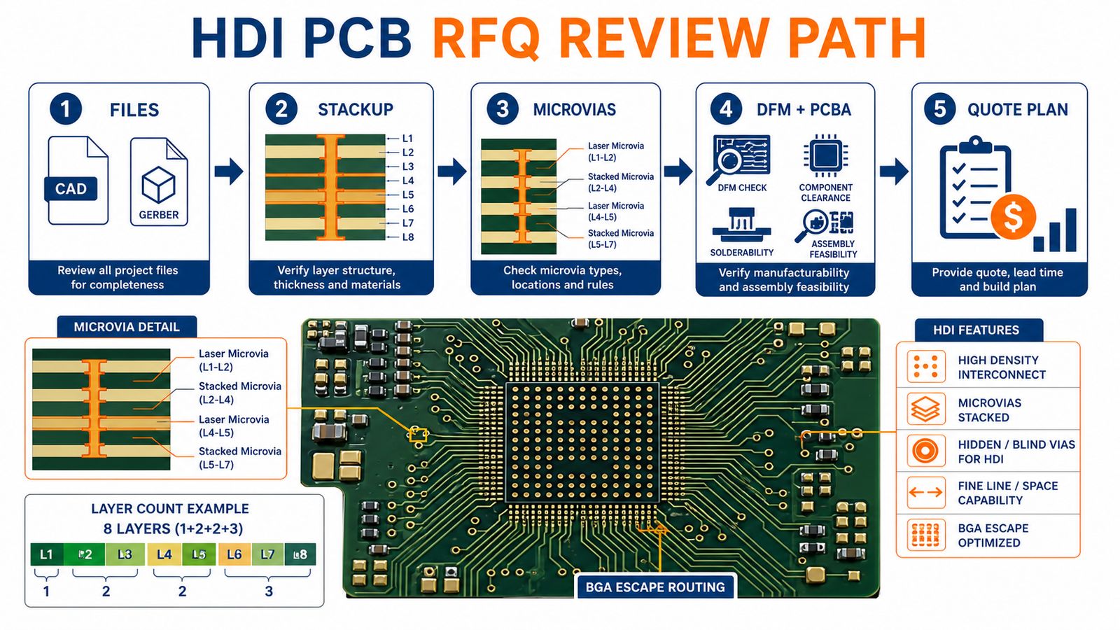 HDI PCB RFQ review path
