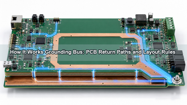 How a PCB grounding bus works as a low impedance return path
