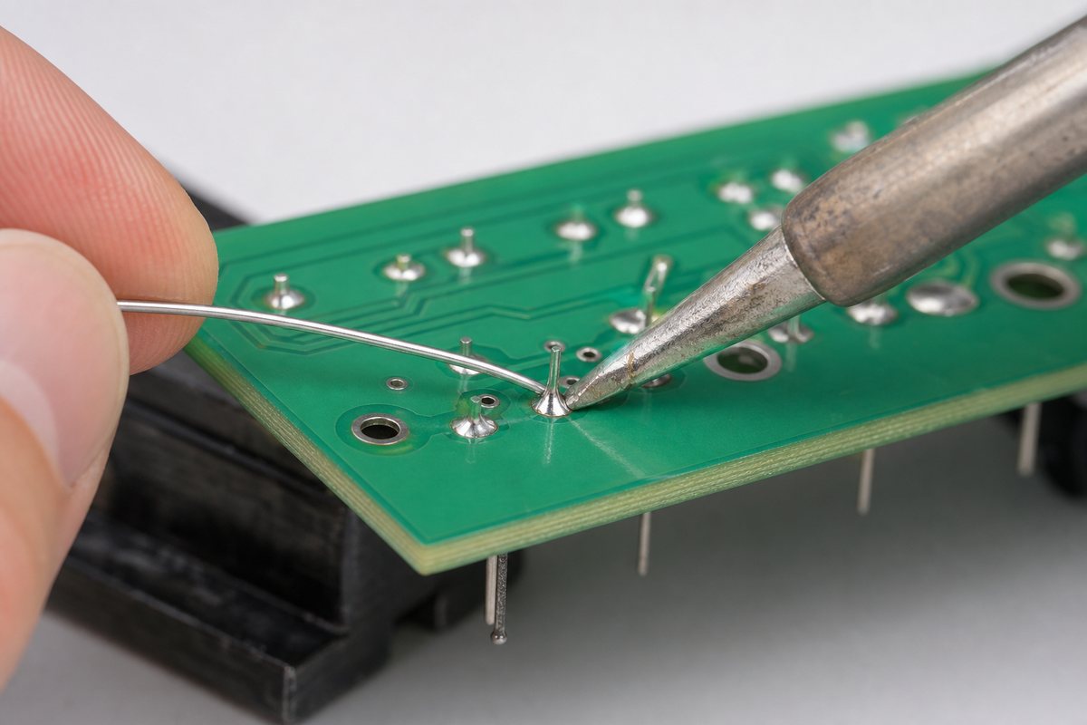 How to do Soldering on PCB Board by heating the pad and lead together
