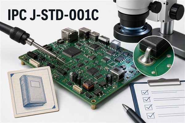 IPC J-STD-001C soldered electronic assembly inspection