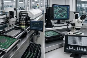 PCB assembly process control compared with AOI microscope and X-ray inspection