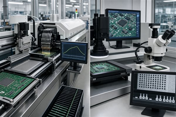 PCB assembly process control compared with AOI microscope and X-ray inspection