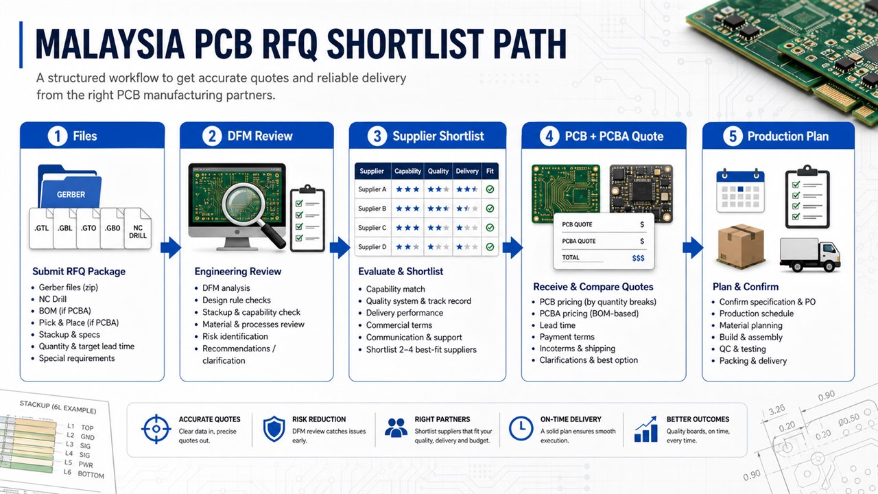 Malaysia PCB RFQ shortlist path from files to production plan
