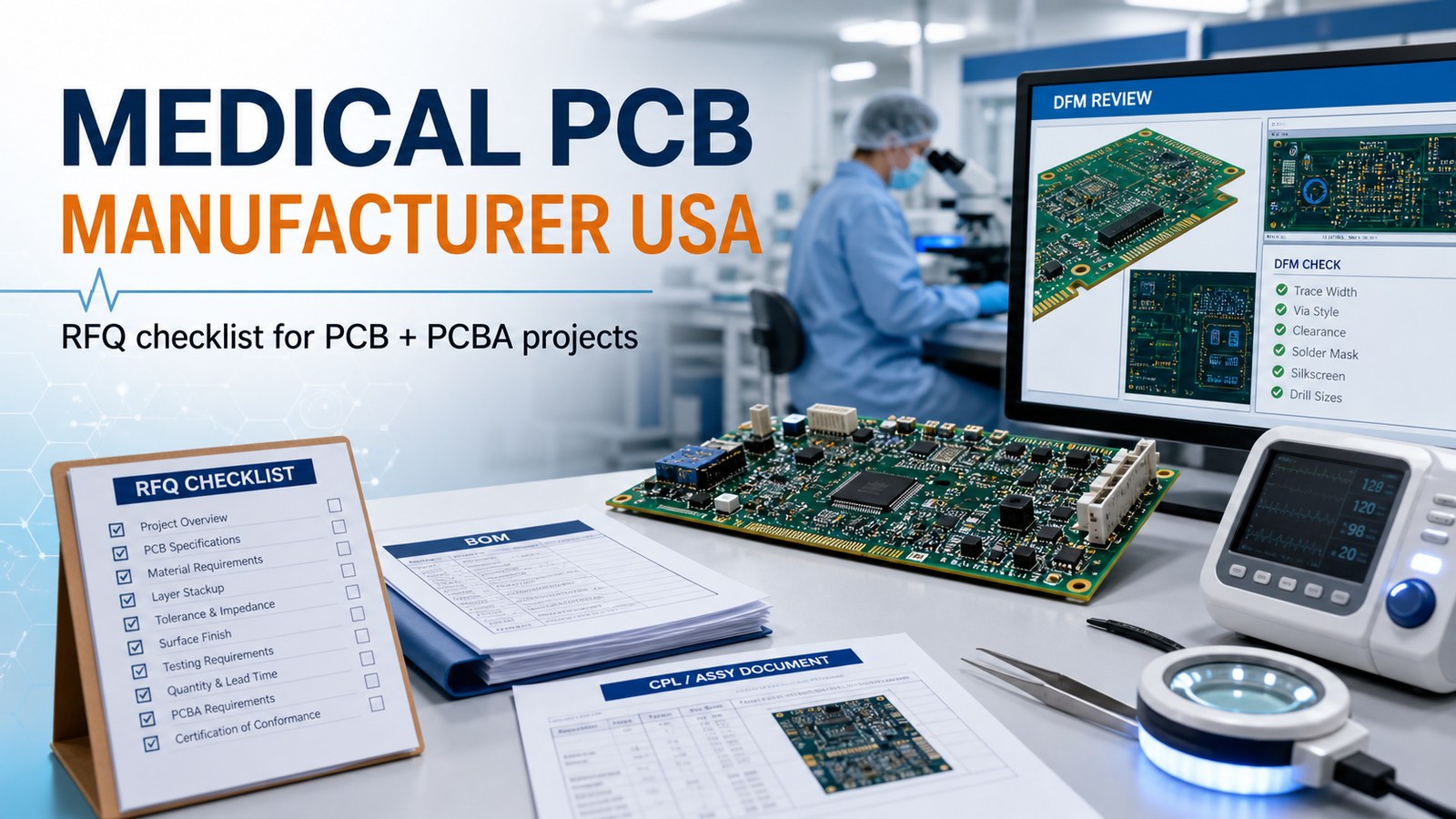 Medical PCB manufacturer USA RFQ shortlist guide