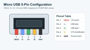 micro usb pin configuration