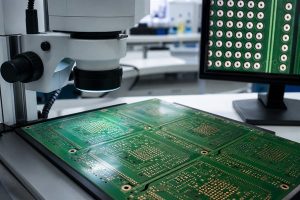 NSMD Pads under optical inspection for copper etching and solder mask registration
