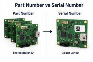 Part Number versus Serial Number comparison for PCB identification