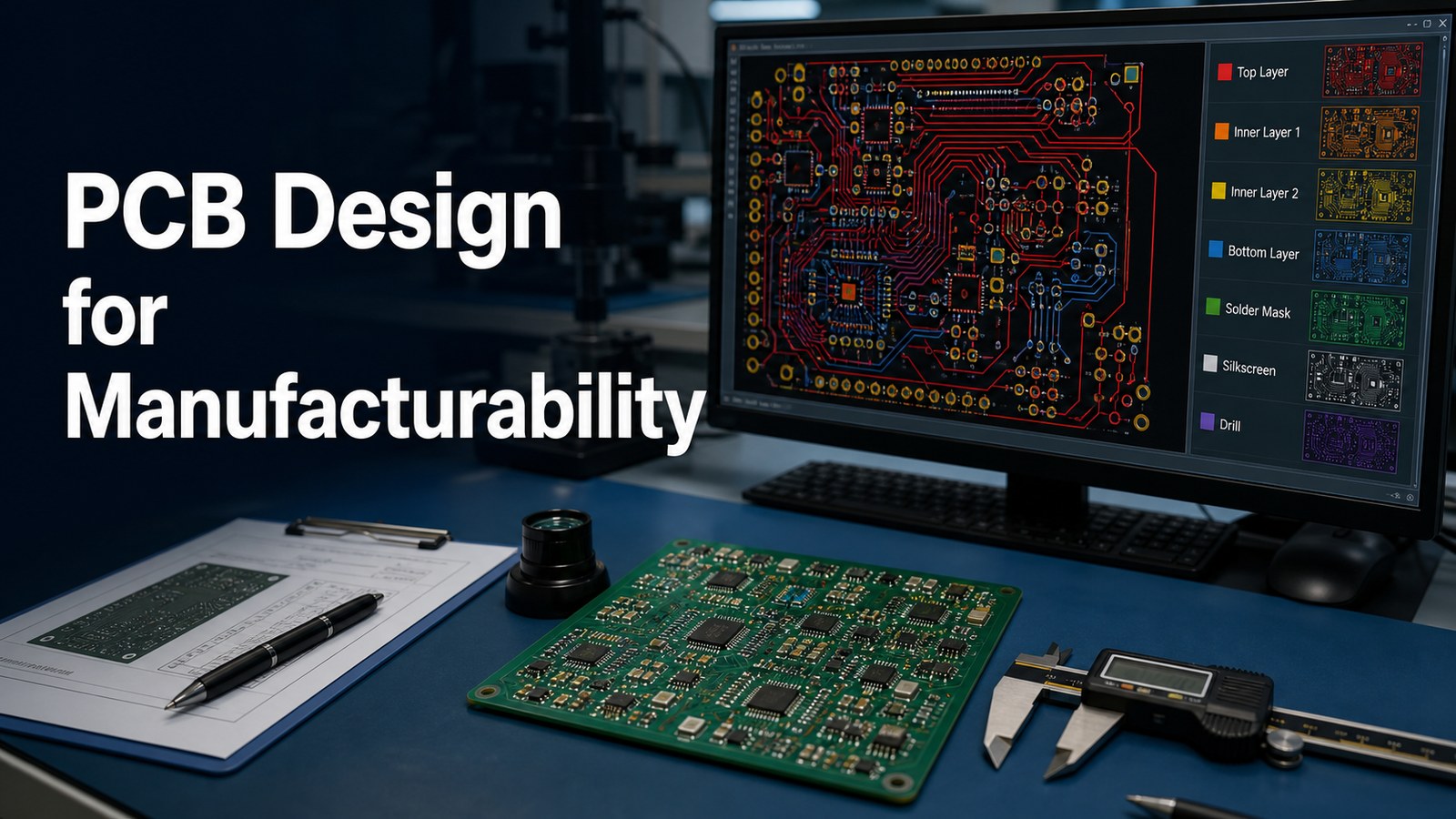 PCB design for manufacturability checklist with PCB layout Gerber review and inspection tools