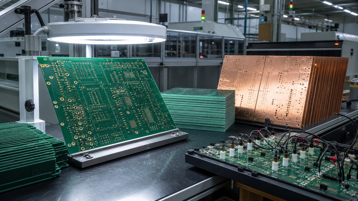 PCB fabrication inspection with finished circuit boards, copper panels and test fixture equipment