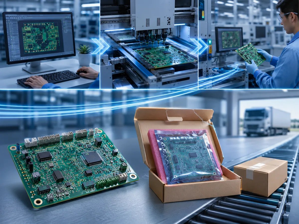 PCB prototype transition from design and assembly to shipment