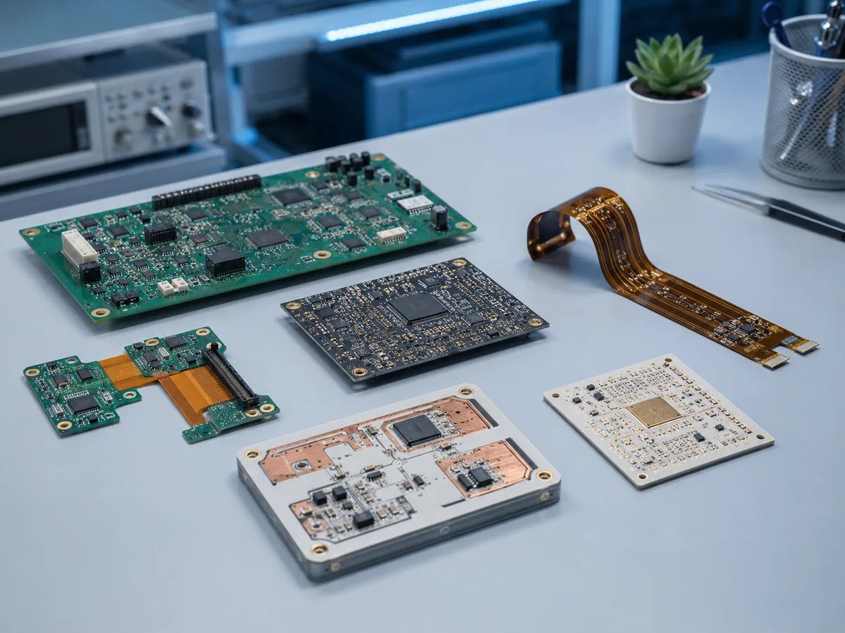 Rigid flex ceramic and high-frequency PCB prototype types