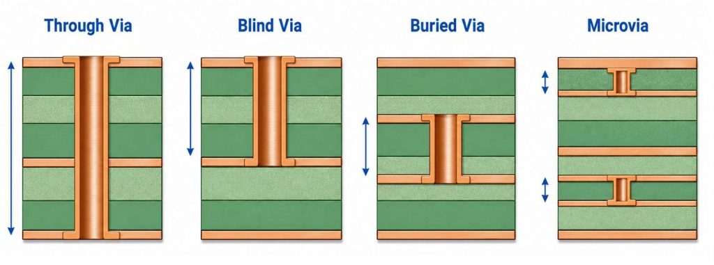 Main PCB Via Types