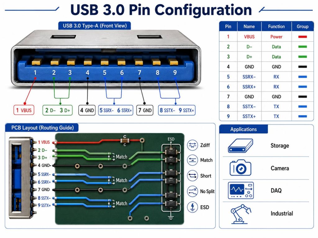 pin configuration of usb port