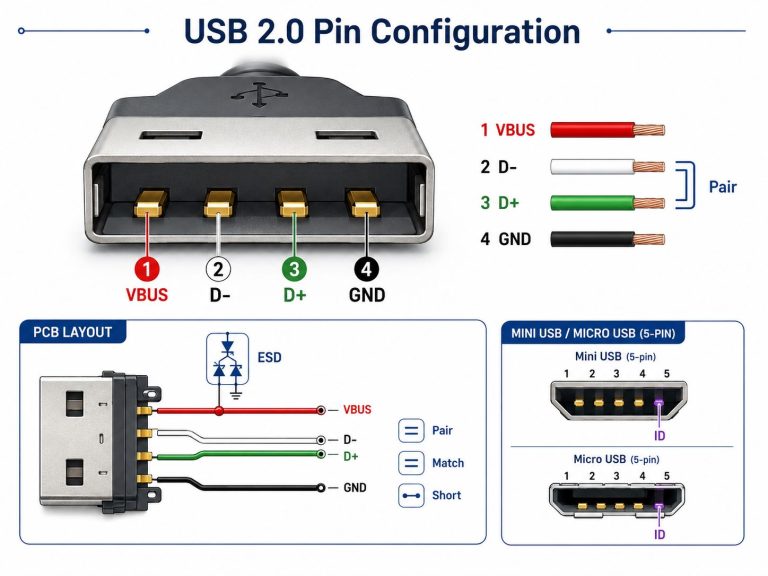 What Is the Pin Configuration of USB Port?