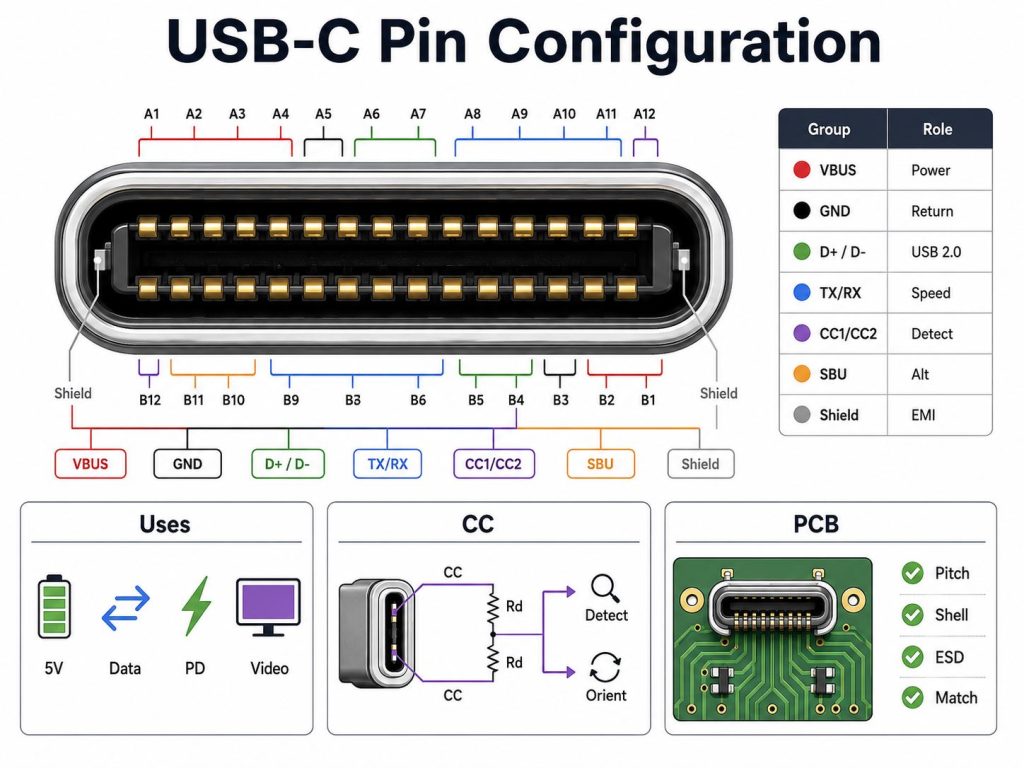 pin configuration of usb port