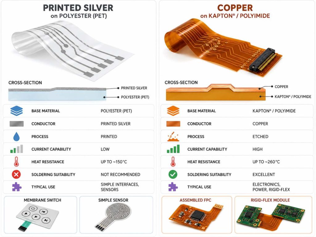 polyester printed circuitry