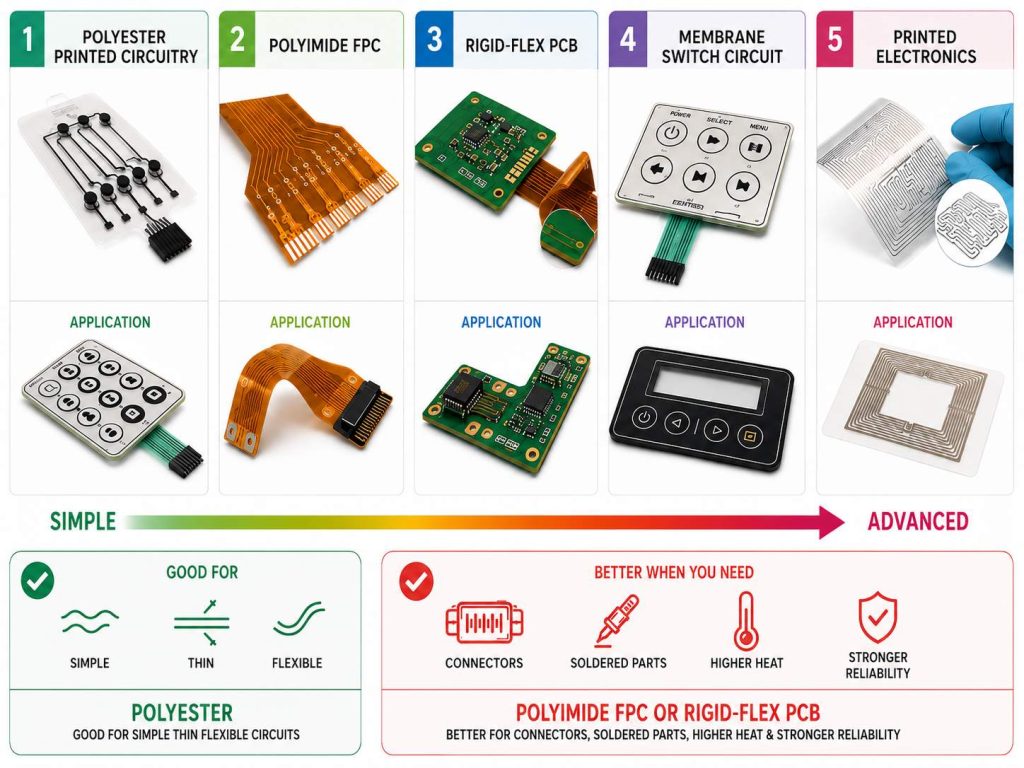 polyester printed circuitry