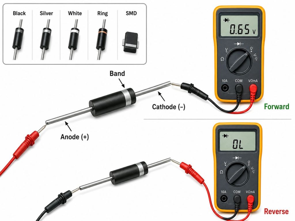 positive and negative of diode