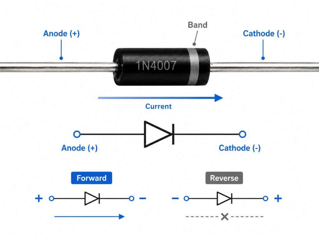 positive and negative of diode