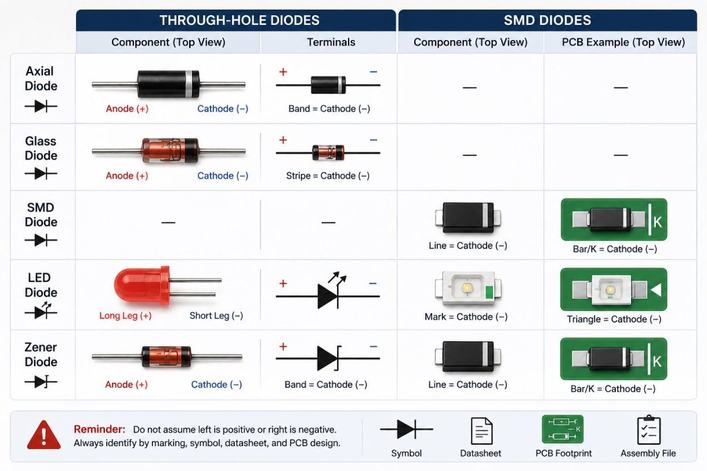 positive and negative of diode