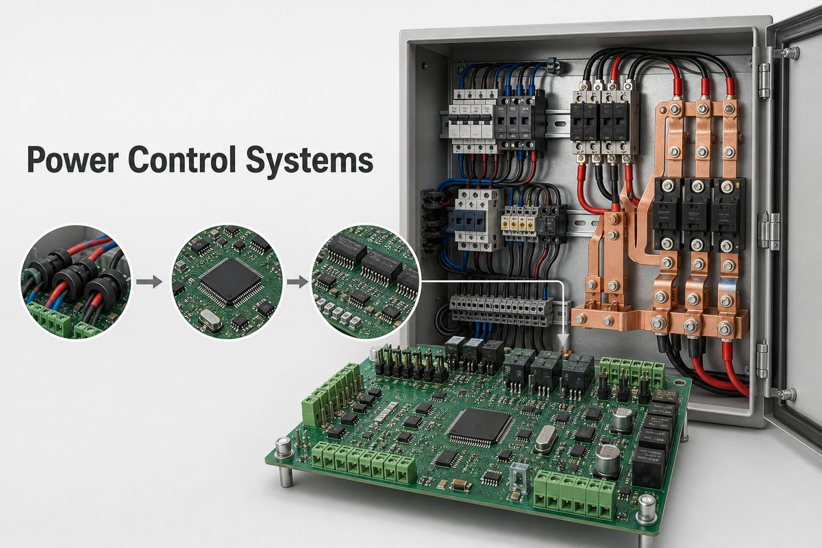 Power Control Systems with a smart electrical panel and control PCB