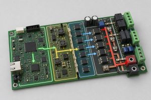Power control unit architecture with sensing control isolation and switching zones