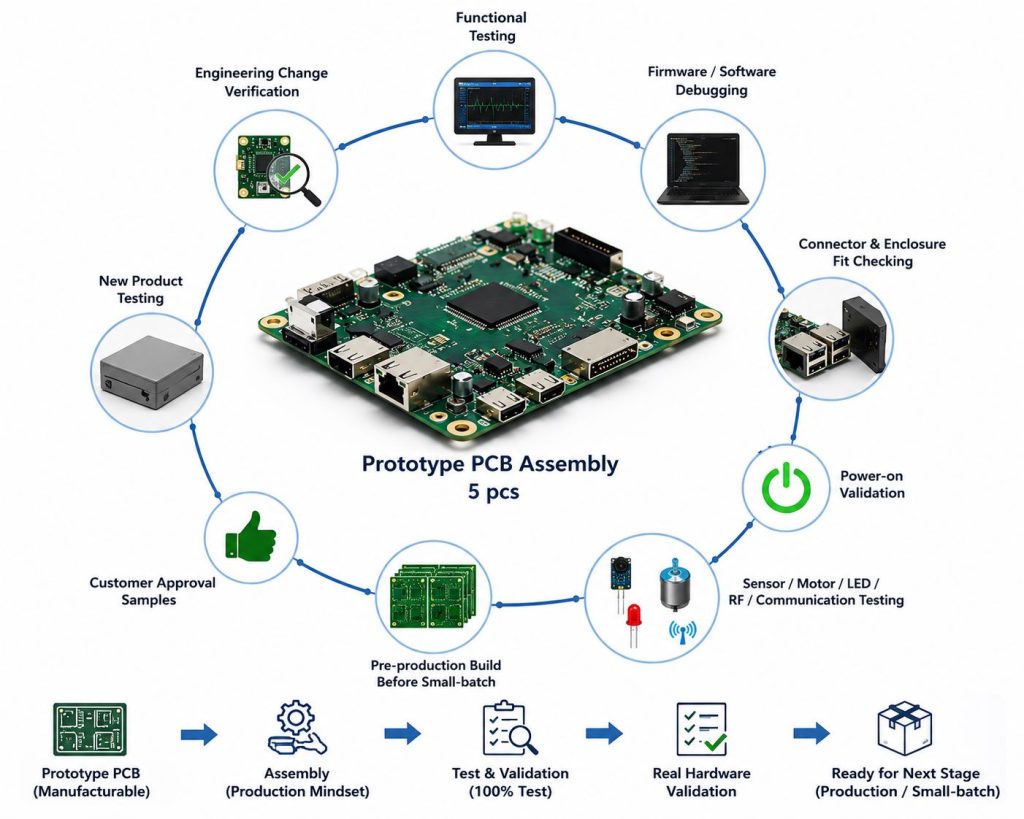 prototype circuit board assembly