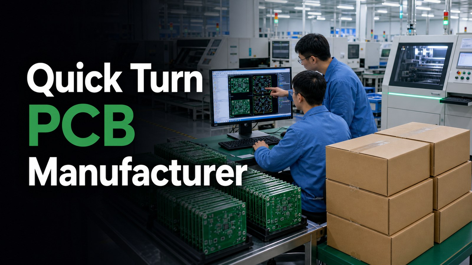 Quick turn PCB manufacturer reviewing Gerber files and production readiness