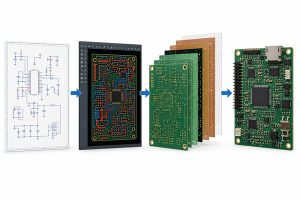 PCB engineering workflow from schematic capture to routed board layout