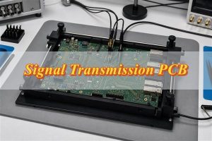 Signal Transmission PCB prototype in a controlled-impedance laboratory fixture