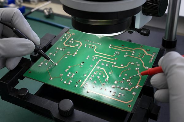 Optical and probe inspection of solder joints on a single-sided PCB