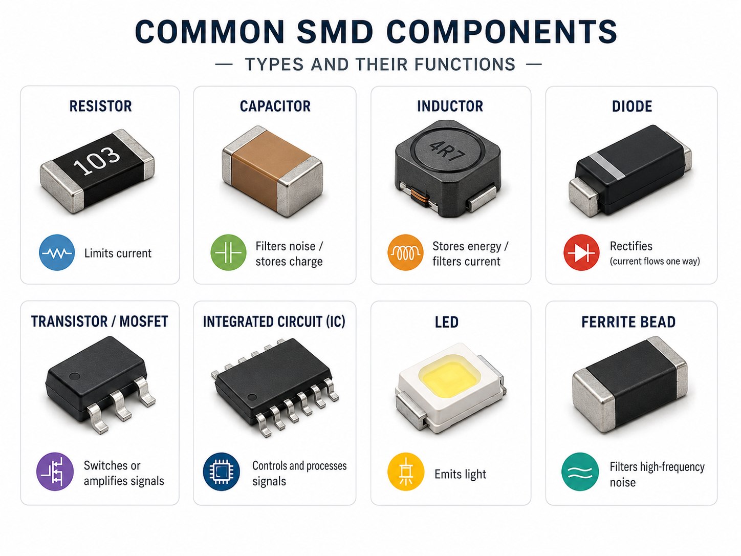 Common SMD components and their functions
