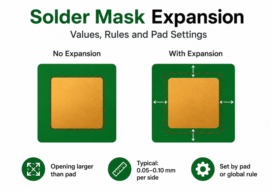 solder mask expansion, https://www.bestpcbs.com/blog/2026/07/solder-mask-expansion/