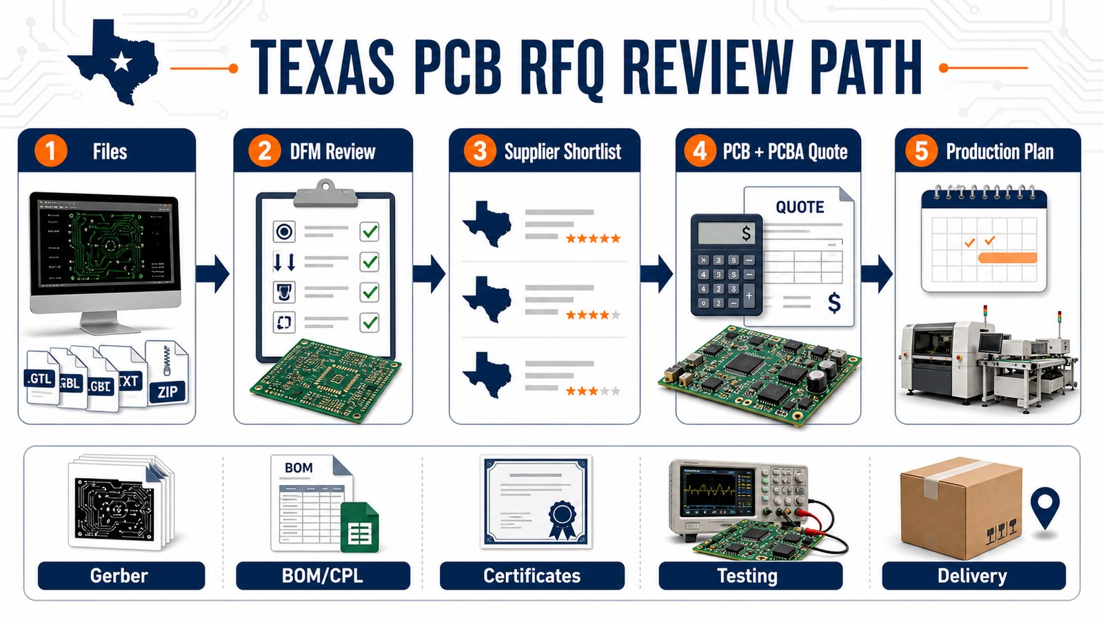 Texas PCB RFQ review path
