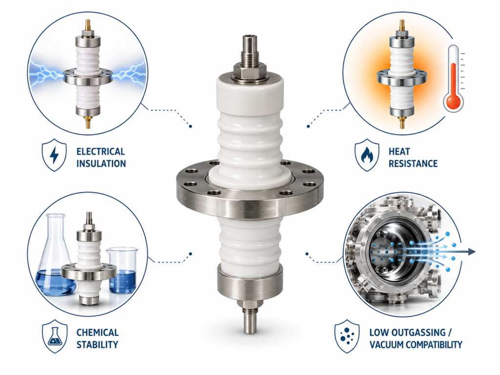 What are UHV ceramic assemblies?