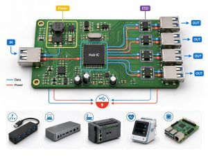 USB Hub PCB Board Manufacturing Guide | FR4 PCB & PCBA Assembly