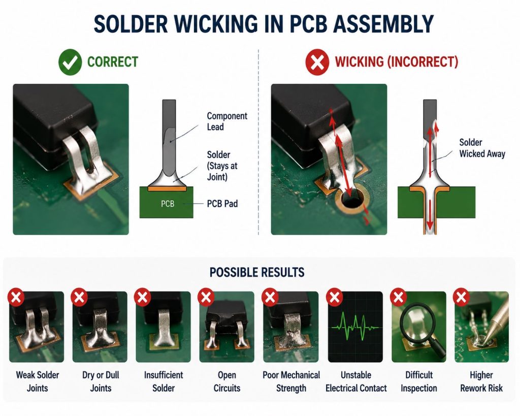 what is solder wicking