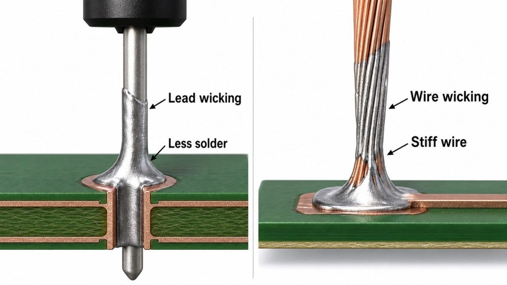 what is solder wicking
