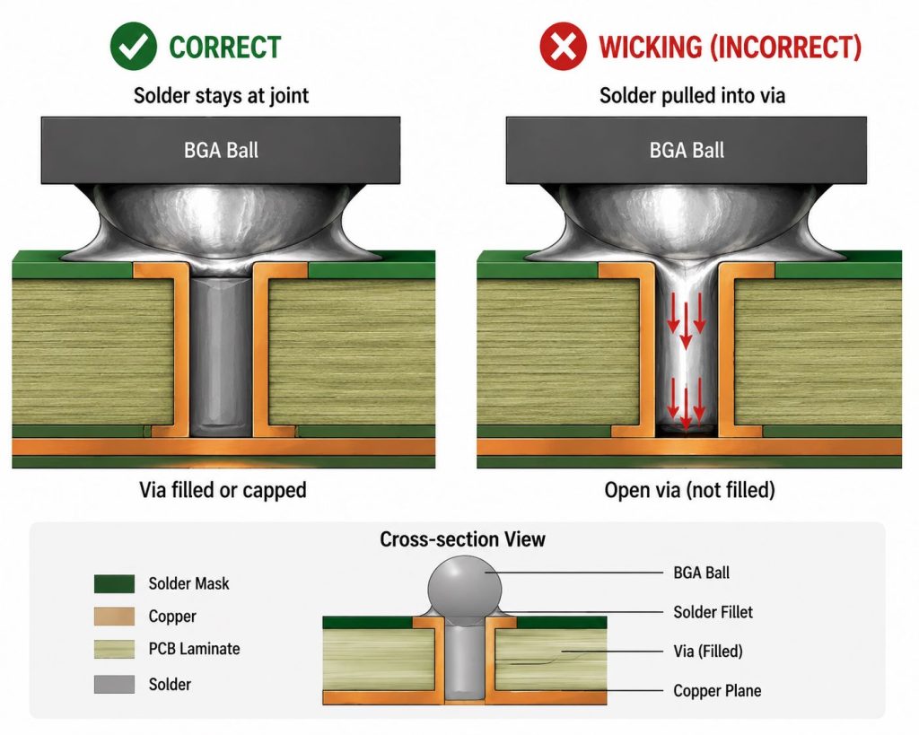 what is solder wicking